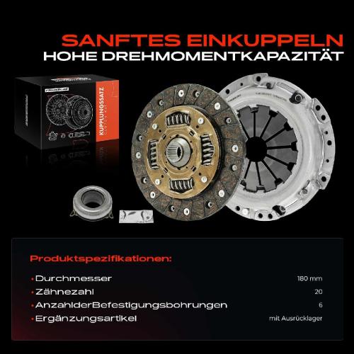 Frankberg 1x Kupplungssatz für Daihatsu Cuore VII L275 L276 L285 Sirion M3 Subaru Justy IV 1.0L Bild Frankberg 1x Kupplungssatz für Daihatsu Cuore VII L275 L276 L285 Sirion M3 Subaru Justy IV 1.0L