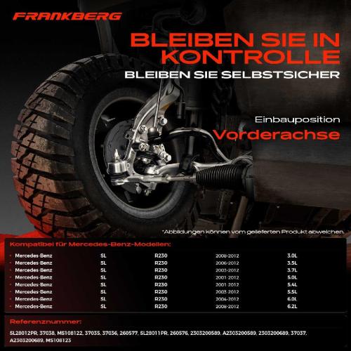 2x Koppelstange Vorderachse für Mercedes-Benz SL R230 3.0L 3.5L 3.7L 5.0L 5.5L 5.4L 6.2L 6.0L 2001-2012 Bild 2x Koppelstange Vorderachse für Mercedes-Benz SL R230 3.0L 3.5L 3.7L 5.0L 5.5L 5.4L 6.2L 6.0L 2001-2012