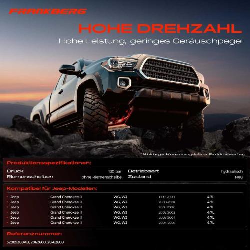 1x Servopumpe hydraulisch für Jeep Grand Cherokee II WJ WG 4.7 V8 99-2000 Bild 1x Servopumpe hydraulisch für Jeep Grand Cherokee II WJ WG 4.7 V8 99-2000