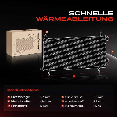 1x Kondensator Klimaanlage für Maserati Ghibli 3 M157 Levante M161 Bild 1x Kondensator Klimaanlage für Maserati Ghibli 3 M157 Levante M161