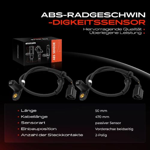 2x ABS Sensor Vorne für VW Sharan Ford Galaxy Seat Alhambra 1.9L 2.0L 2.3L 1995-2000 Bild 2x ABS Sensor Vorne für VW Sharan Ford Galaxy Seat Alhambra 1.9L 2.0L 2.3L 1995-2000
