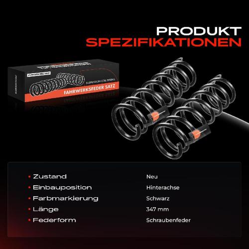 Frankberg 2x Fahrwerksfeder Hinterachse f r Ford Focus II Cabriolet 1.6L 2.0L 2006-2010 Bild Frankberg 2x Fahrwerksfeder Hinterachse f r Ford Focus II Cabriolet 1.6L 2.0L 2006-2010