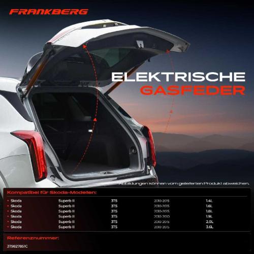 1x Gasfeder Elektrisch Heckklappe Hinten Links für Skoda Superb II Kombi 3T5 Bild 1x Gasfeder Elektrisch Heckklappe Hinten Links für Skoda Superb II Kombi 3T5