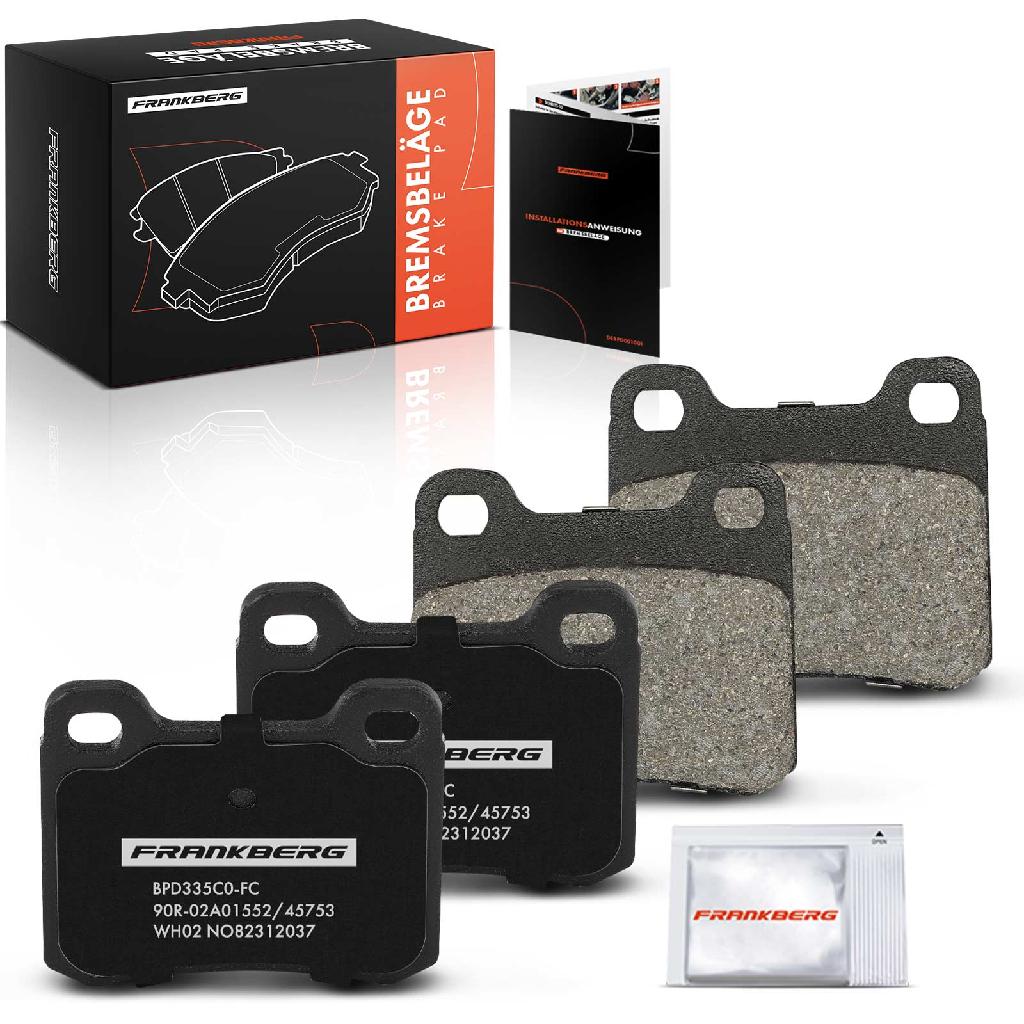 4x Bremsbeläge Hinterachse für Mercedes-Benz 124 Coupe C124 W124 W201 W202 W124 C124 1984-2000