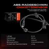 1x ABS Sensor Hinterachse beidseitig für Ford B-Max Fiesta VI Van Tourneo Courier B460 MPV Transit Bj ab 2009