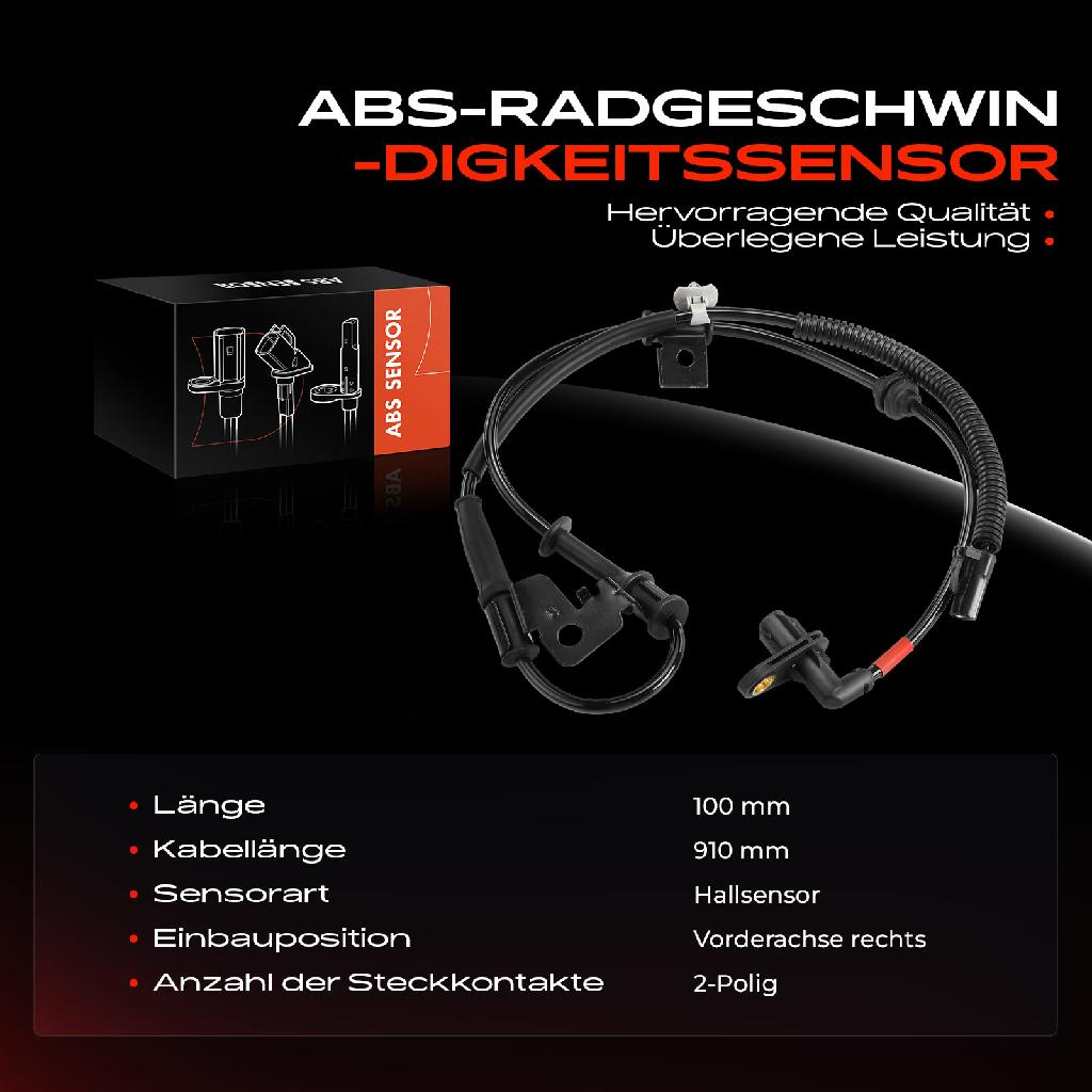 1x ABS Sensor Vorderachse rechts für KIA Rio III Hatchback Van Stufenheck 1.1L 1.2L 1.4L Bj ab 2011