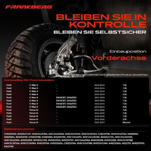 1x Querlenker Satz Vorderachse für Ford C-Max II Van Focus III Kasten/Schrägheck Stufenheck Turnier Grand Bild 1x Querlenker Satz Vorderachse für Ford C-Max II Van Focus III Kasten/Schrägheck Stufenheck Turnier Grand