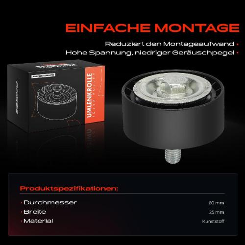 1x Umlenkrolle Führungsrolle für Citroën Jumpy Peugeot 206 Fiat Scudo Bild 1x Umlenkrolle Führungsrolle für Citroën Jumpy Peugeot 206 Fiat Scudo