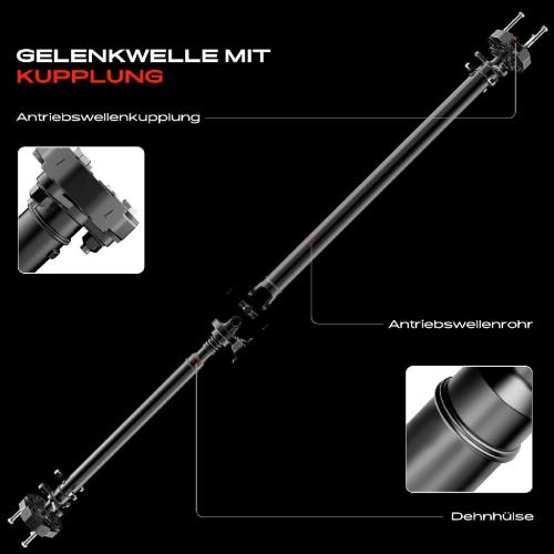 1x Kardanwelle Gelenkwelle Hinterachse für Mercedes-Benz Sprinter 2-T Bus Kasten B901 B902 B906 903 B903 B910 Bild 1x Kardanwelle Gelenkwelle Hinterachse für Mercedes-Benz Sprinter 2-T Bus Kasten B901 B902 B906 903 B903 B910
