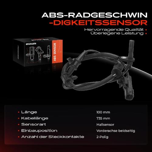 1x ABS Sensor Vorderachse beidseitig für Chevrolet Malibu Opel Insignia A Country Tourer Sports Stufenheck Bild 1x ABS Sensor Vorderachse beidseitig für Chevrolet Malibu Opel Insignia A Country Tourer Sports Stufenheck