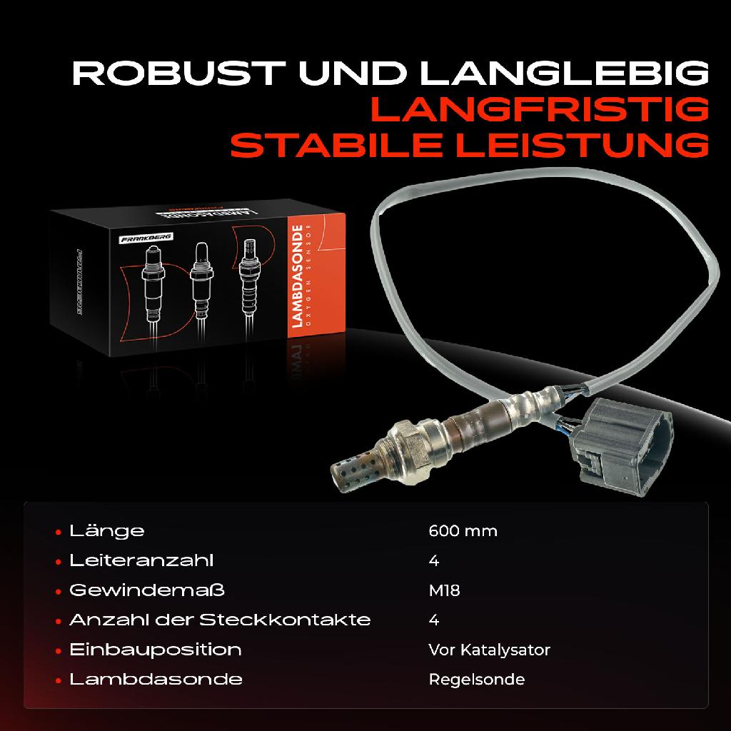 1x Lambdasonde Regelsonde Vor Katalysator für Mazda 3 Stufenheck BK 1.3L 1.6L 2003-2009