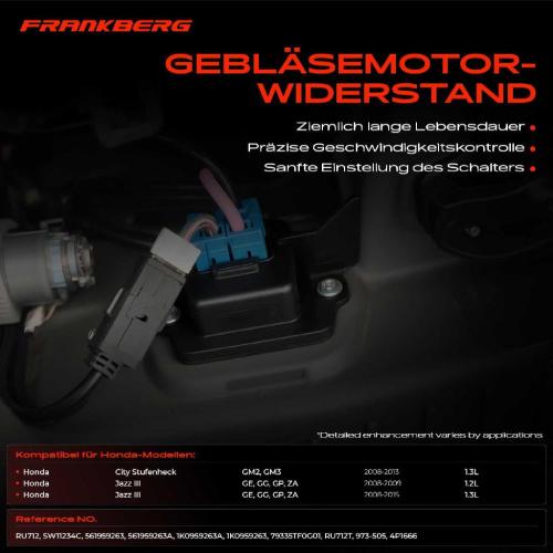 1x Widerstand Vorwiderstand Gebläsemotor für Honda City 5 Jazz III GE 2008-2015 Bild 1x Widerstand Vorwiderstand Gebläsemotor für Honda City 5 Jazz III GE 2008-2015