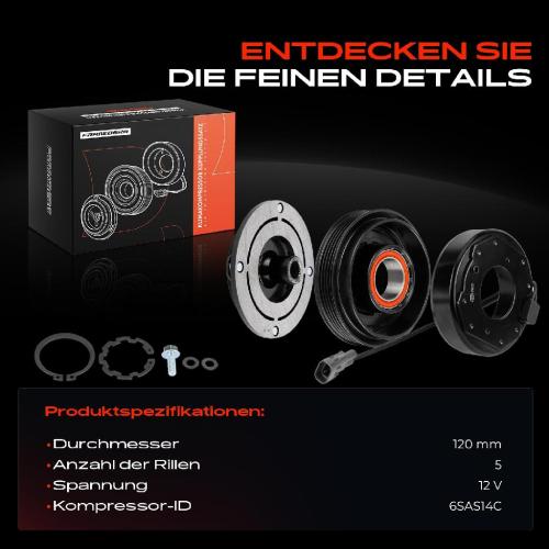 1x Magnetkupplung Klimakompressor für Mercedes-Benz W176 W242 W246 C117 X156 B910 Bild 1x Magnetkupplung Klimakompressor für Mercedes-Benz W176 W242 W246 C117 X156 B910