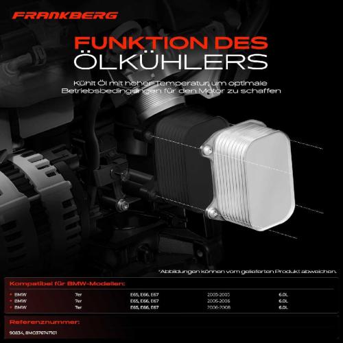 1x Ölkühler Motoröl für BMW 7er E65 E66 E67 760i Li 2003-2008 Bild 1x Ölkühler Motoröl für BMW 7er E65 E66 E67 760i Li 2003-2008