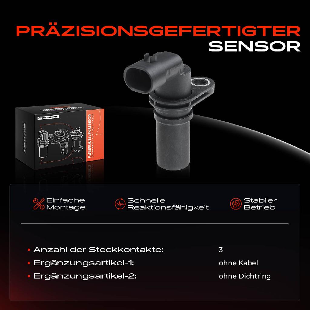1x Kurbelwellensensor Impulsgeber für Fiat 500 Opel Astra Citroën Alfa Romeo Lancia Peugeot 1.3L