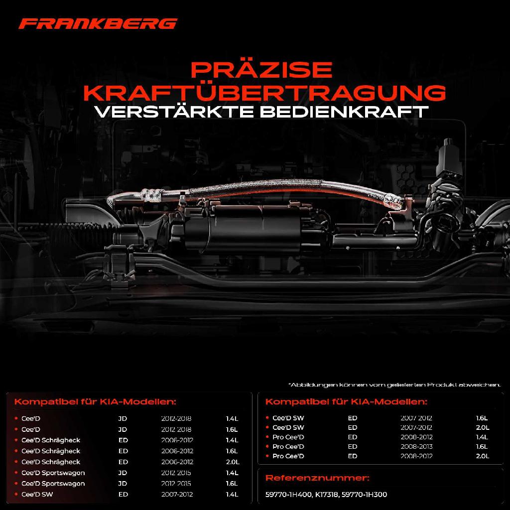 1x Seilzug Feststellbremse Hinterachse rechts für KIA Cee'D SW ED Pro Cee'D 2007-2012