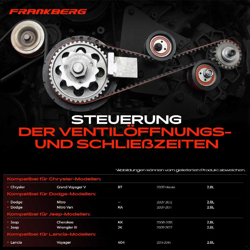 1x Zahnriemensatz Zahnriemen für Jeep Wrangler 3 Chrysler Grand Voyager V Dodge 2.8L