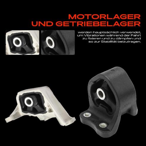 3x Motorlager Getriebelagerlager Vorne und Hinten für Honda Element YH 2.4L Bild 3x Motorlager Getriebelagerlager Vorne und Hinten für Honda Element YH 2.4L