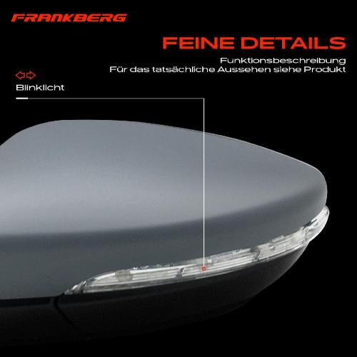Frankberg 1x Außenspiegel Links für VW Beetle 5C1 5C2 Cabriolet 5C7 5C8 2011-2019 Bild Frankberg 1x Außenspiegel Links für VW Beetle 5C1 5C2 Cabriolet 5C7 5C8 2011-2019