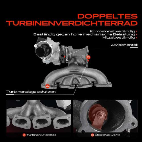 1x Turbolader Abgaskrümmer Einheit für Mercedes-Benz A-Klasse W176 B-Klasse W242 W246 CLA Coupe C117 X117 X156 Bild 1x Turbolader Abgaskrümmer Einheit für Mercedes-Benz A-Klasse W176 B-Klasse W242 W246 CLA Coupe C117 X117 X156