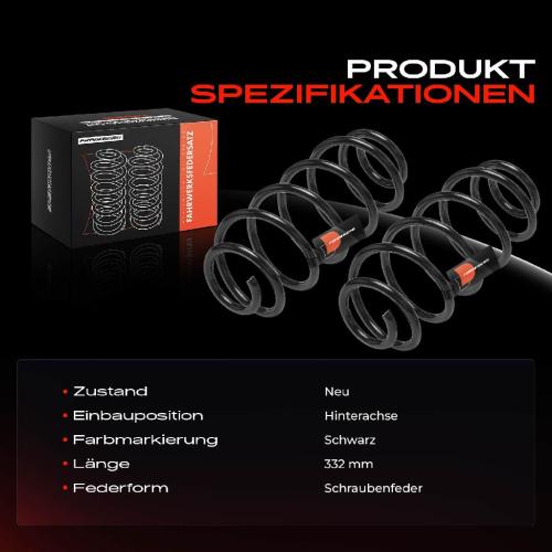Frankberg 2x Fahrwerksfeder Hinterachse f r Toyota Yaris P9 1.0L 1.3L 1.4L 2005-2012 Bild Frankberg 2x Fahrwerksfeder Hinterachse f r Toyota Yaris P9 1.0L 1.3L 1.4L 2005-2012