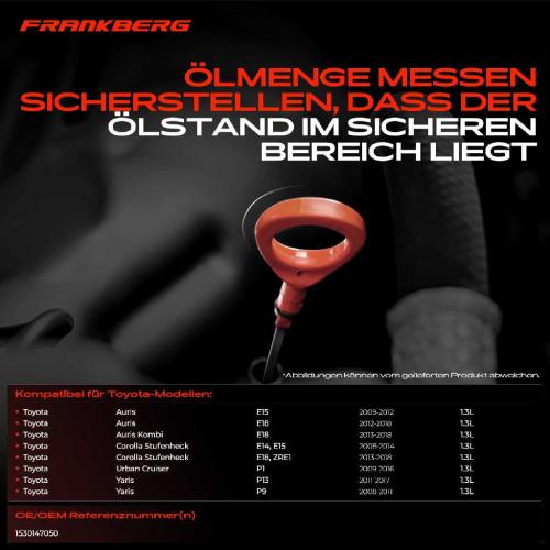 1x Ölmessstab Ölpeilstab Ölstab für Toyota Auris E15 Yaris P9 Urban 2008-2018 Bild 1x Ölmessstab Ölpeilstab Ölstab für Toyota Auris E15 Yaris P9 Urban 2008-2018