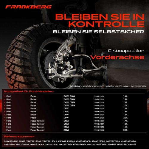 1x Querlenker Satz Vorderachse für Ford Focus DAW DBW Focus Stufenheck DFW Focus Turnier DNW 1.4L 1998-2004 Bild 1x Querlenker Satz Vorderachse für Ford Focus DAW DBW Focus Stufenheck DFW Focus Turnier DNW 1.4L 1998-2004