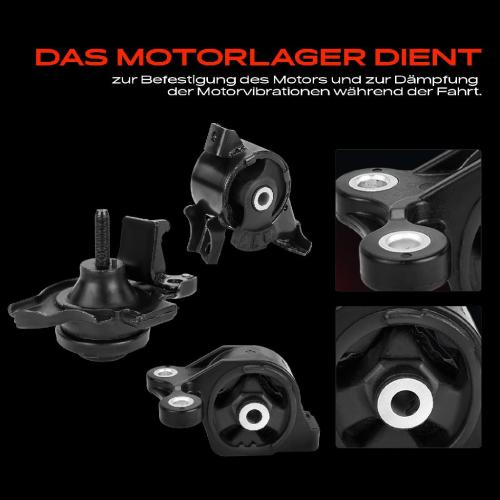 3x Motorlager Vorne und Hinten für Honda Jazz 2 1.2L 1.3L 1.5L Bild 3x Motorlager Vorne und Hinten für Honda Jazz 2 1.2L 1.3L 1.5L