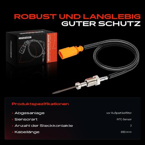 Frankberg 1x Abgastemperatursensor f r VW Caddy Audi A3 Seat Leon Skoda Octavia IV Superb III Bild Frankberg 1x Abgastemperatursensor f r VW Caddy Audi A3 Seat Leon Skoda Octavia IV Superb III