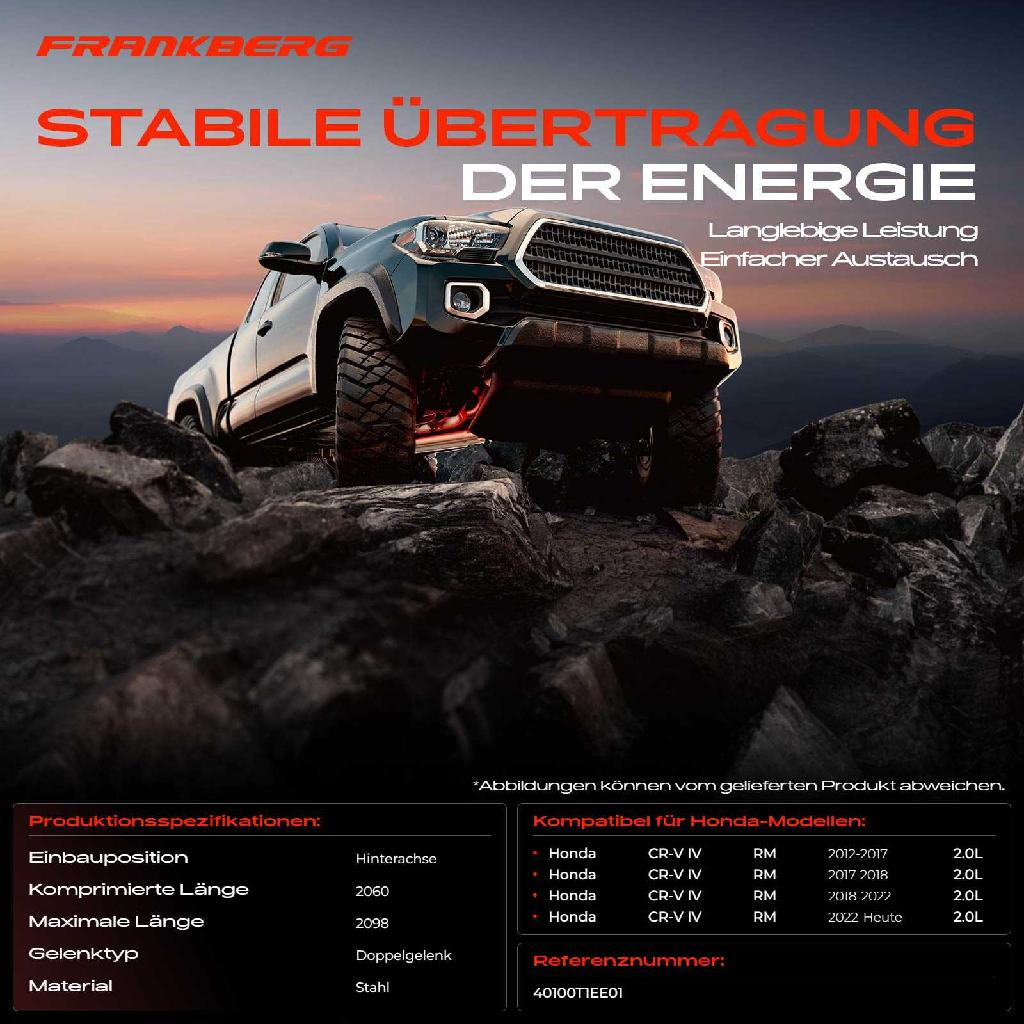 1x Kardanwelle Gelenkwelle Hinterachse für Honda CR-V IV RM 2.0L Bj ab 2012