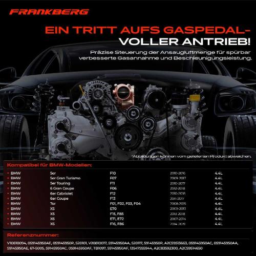 Frankberg 1x Drosselklappe Drosselklappenstutzen für BMW F07 F10 F11 F06 F12 F13 X5 E70 E71 Bild Frankberg 1x Drosselklappe Drosselklappenstutzen für BMW F07 F10 F11 F06 F12 F13 X5 E70 E71