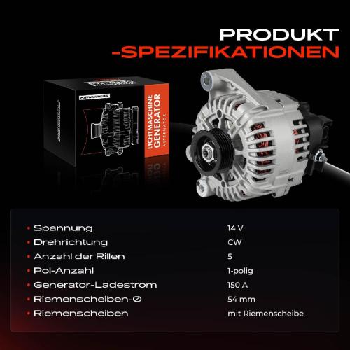 Frankberg 1x Lichtmaschine Generator für Toyota Auris E18 Avensis T27 RAV 4 IV Verso Bild Frankberg 1x Lichtmaschine Generator für Toyota Auris E18 Avensis T27 RAV 4 IV Verso