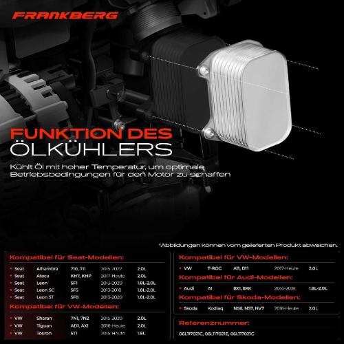 1x Ölkühler Motoröl für VW Golf VII Passat Audi A1 A3 8V A4 A5 A6 A8 Q2 Q3 Q5 Q7 TT Bild 1x Ölkühler Motoröl für VW Golf VII Passat Audi A1 A3 8V A4 A5 A6 A8 Q2 Q3 Q5 Q7 TT