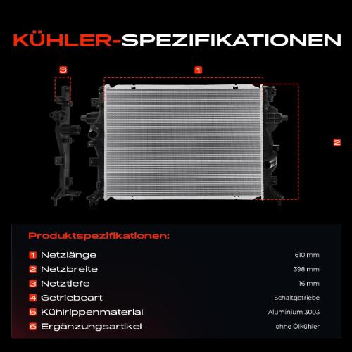Frankberg 1x Kühler Wasserkühler Motorkühler für Hyundai Ioniq KIA Ceed Xceed Bild Frankberg 1x Kühler Wasserkühler Motorkühler für Hyundai Ioniq KIA Ceed Xceed