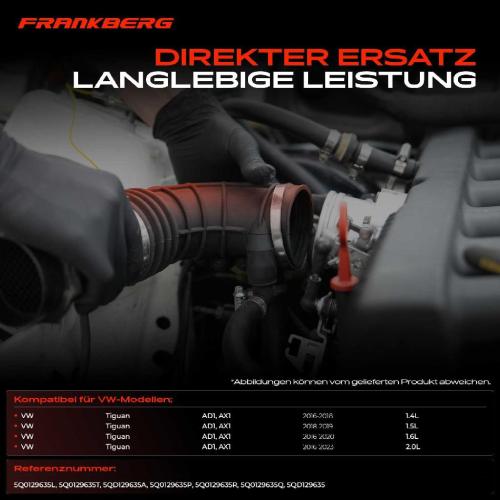 Frankberg 1x Ansaugschlauch, Luftfilter für VW Tiguan AD1 AX1 1.4L-2.0L Bild Frankberg 1x Ansaugschlauch, Luftfilter für VW Tiguan AD1 AX1 1.4L-2.0L