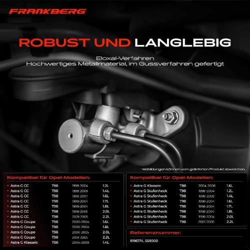 1x Hauptbremszylinder Bremszylinder für Opel Astra G Zafira A F67 T98 F07 F70 F75 Bild 1x Hauptbremszylinder Bremszylinder für Opel Astra G Zafira A F67 T98 F07 F70 F75