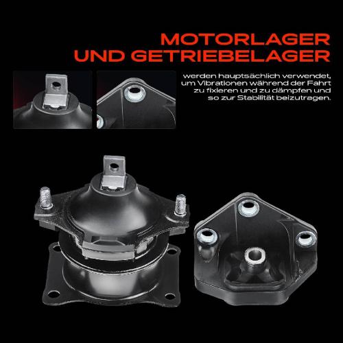 3x Motorlager Getriebelagerlager Federungslager Vorne und Hinten für Honda Accord VII CM 3.0L 2002-2008 Bild 3x Motorlager Getriebelagerlager Federungslager Vorne und Hinten für Honda Accord VII CM 3.0L 2002-2008