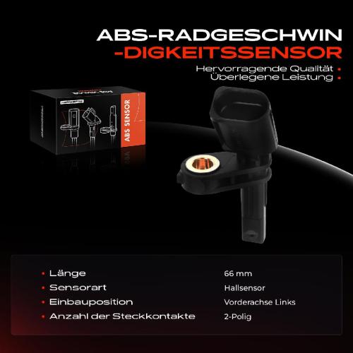 Frankberg 1x ABS Sensor Vorderachse links für VW Golf V Variant VI Passat Alltrack CC Scirocco Sharan Tiguan Touran Bild Frankberg 1x ABS Sensor Vorderachse links für VW Golf V Variant VI Passat Alltrack CC Scirocco Sharan Tiguan Touran