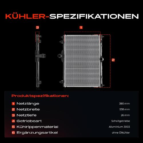 Frankberg 1x Kühler Wasserkühler Motorkühler für Peugeot 508 I 8D 508 SW I 8E 1.6L 2011-2018 Bild Frankberg 1x Kühler Wasserkühler Motorkühler für Peugeot 508 I 8D 508 SW I 8E 1.6L 2011-2018
