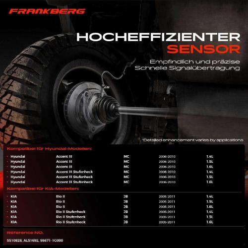 1x ABS Sensor Vorderachse rechts für Hyundai Accent III Stufenheck KIA Rio II 1.4L 1.5L 1.6L 2005-2011 Bild 1x ABS Sensor Vorderachse rechts für Hyundai Accent III Stufenheck KIA Rio II 1.4L 1.5L 1.6L 2005-2011