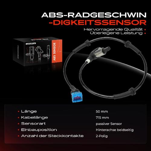 Frankberg 1x ABS Sensor Hinterachse beidseitig für Citroën Saxo Peugeot 106 II Van 1.0L 1.1L 1.4L 1.5L 1.6L 1996-2003 Bild Frankberg 1x ABS Sensor Hinterachse beidseitig für Citroën Saxo Peugeot 106 II Van 1.0L 1.1L 1.4L 1.5L 1.6L 1996-2003