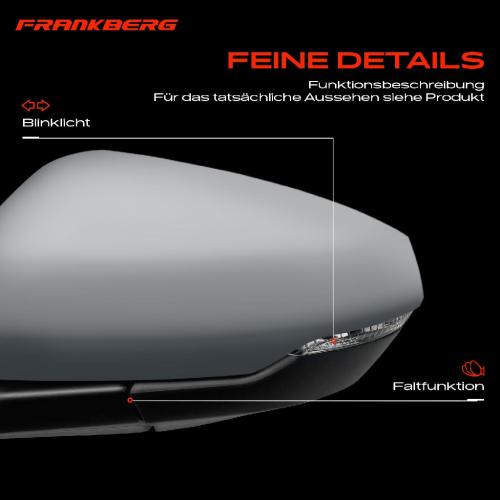 Frankberg 1x Außenspiegel Links für VW Polo AE1 AW1 BZ1 1.0L 1.5L 1.6L 2.0L Bj ab 2017 Bild Frankberg 1x Außenspiegel Links für VW Polo AE1 AW1 BZ1 1.0L 1.5L 1.6L 2.0L Bj ab 2017