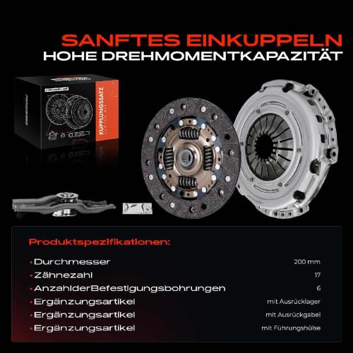 Frankberg 1x Kupplungssatz für Mitsubishi Colt VI Z2A Z3A Smart Forfour 454 Fortwo Cabrio 451 Fortwo Coupe Bild Frankberg 1x Kupplungssatz für Mitsubishi Colt VI Z2A Z3A Smart Forfour 454 Fortwo Cabrio 451 Fortwo Coupe