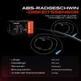 2x ABS Sensor Hinterachse beidseitig für Citroën C5 III Break C6 Peugeot 407 Coupe SW 2008-2017