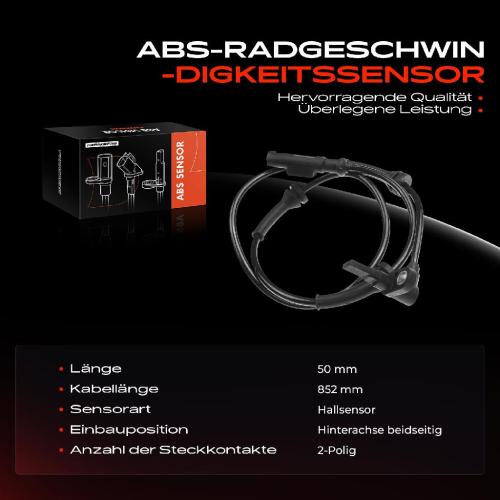 Frankberg 1x ABS Sensor Hinterachse beidseitig für Fiat Stilo 192 1.2L 1.6L 1.8L 1.9L 2.4L 2001-2003 Bild Frankberg 1x ABS Sensor Hinterachse beidseitig für Fiat Stilo 192 1.2L 1.6L 1.8L 1.9L 2.4L 2001-2003