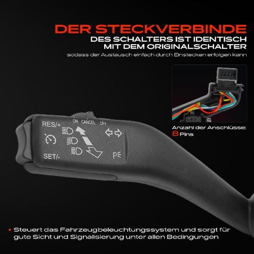 1x Kombischalter Lenkstockschalter für VW Golf 5 6 Jetta Skoda Octavia Seat Leon Bild 1x Kombischalter Lenkstockschalter für VW Golf 5 6 Jetta Skoda Octavia Seat Leon