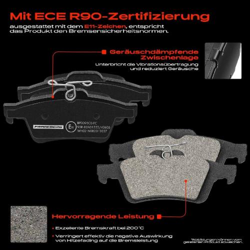 4x Bremsbeläge Hinterachse für Ford C-Max II Focus Cabriolet Kasten/Kombi Stufenheck 2003-2025 Bild 4x Bremsbeläge Hinterachse für Ford C-Max II Focus Cabriolet Kasten/Kombi Stufenheck 2003-2025