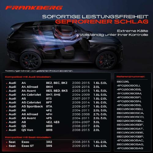 Frankberg 1x Klimakompressor für Audi A4 A6 8E 8H 4F B6 B7 C6 Seat Exeo 3R2 3R5 2000-2017 Bild Frankberg 1x Klimakompressor für Audi A4 A6 8E 8H 4F B6 B7 C6 Seat Exeo 3R2 3R5 2000-2017