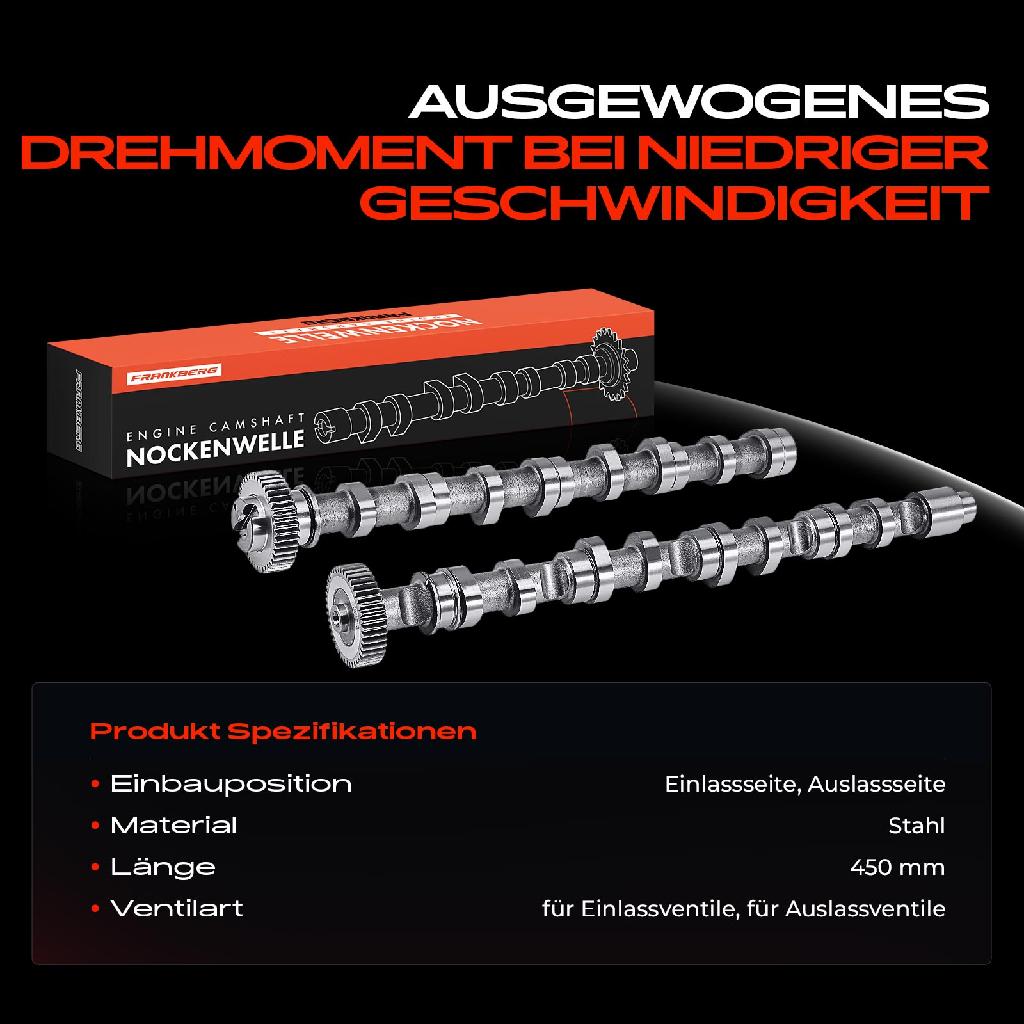 2x Nockenwelle für VW Golf Polo Passat CC Audi A1 A3 A4 A5 Q3 Q5 TT Seat Skoda