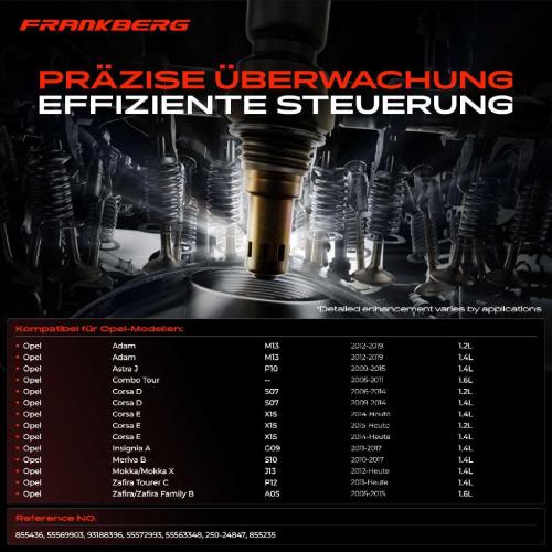 Frankberg 1x Lambdasonde Regelsonde Vor Katalysator für Opel Astra J P10 Corsa D E Insignia A Zafira Bild Frankberg 1x Lambdasonde Regelsonde Vor Katalysator für Opel Astra J P10 Corsa D E Insignia A Zafira